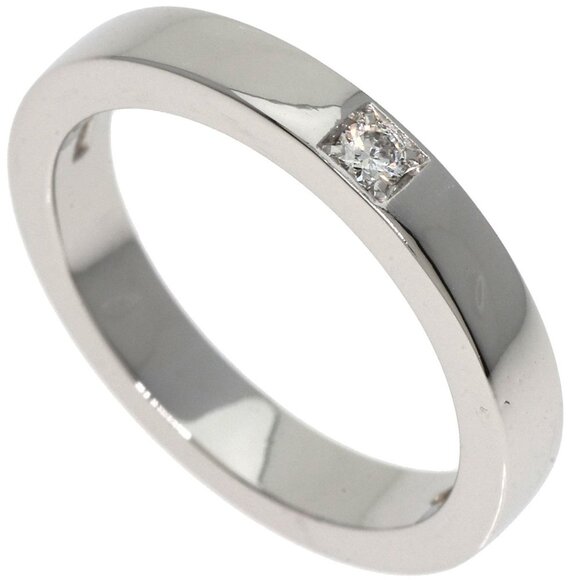 BVLGARI Platinum PT950 Diamond Band Ring Size 4 - Picture 1 of 8